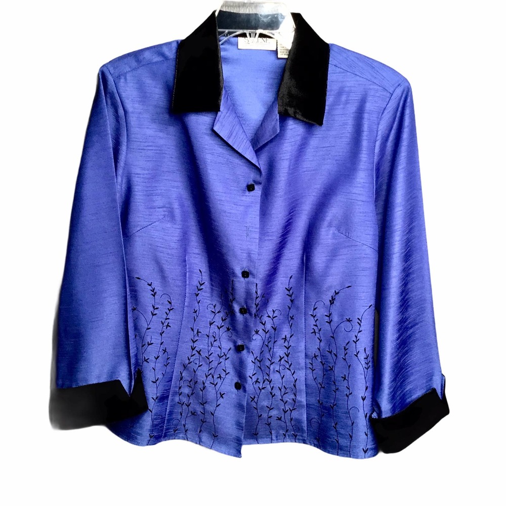 Vintage Selene Embroidered Top Velvet